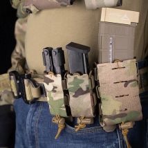 ​Urban Assault Pistol 9mm .40S&W .357 .45ACP Magazine Pouch Rifle 5.56 Mag Pouch Molle Compatible Stackable with Quick-Release