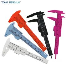 1PC 0-80mm Doppia Regola Bilancia In Plastica Vernier Caliper Studente Quadrante Calibro Micrometro Righello di Misura Diametro Interno Misuratore di Profondità
