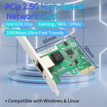 2,5 Gbit/s Intel Chip Single Port Ethernet Netzwerkkarte I226 Chip PCIe x1 2500 Mbit/s Gigabit LAN Adapter für Desktop PC Server