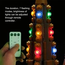 12 pz 1X1 Dot Lampada Acqua Circolare 8 Modalità Building Blocks FAI DA TE Multi-Funzione Luce Giocattolo Auto Strada Albero Casa Scintillio Mattoni