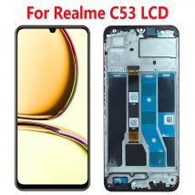 6.74 "IPS Per Realme C53 Display LCD Touch Screen Sensore Digiziter Assemblea Sostituire Per Realme C53 LCD Con La Fame RMX3760