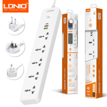 Ldnio 2500w Steckdosen leiste mit 5 Wechselstrom steckdosen und 3 USB-Ladeans chl üssen 2m Verlängerung kabel Küche Haushalt eu uk us Stecker