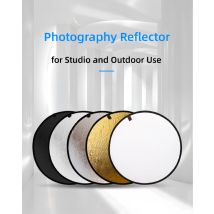 RF01 5-in-1 zusammenklappbarer runder Fotografie-Reflektor Fotostudio-Außenlichtdiffusor Multi-Disc mit Tragetasche 30/60/80/110 cm