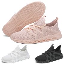 Damen-Sneaker, atmungsaktiv, weiß, modisch, für Fitnessstudio, lässig, leicht, zum Gehen, bequem, Sporttrainer, Mesh-Sneaker, Freizeitschuh