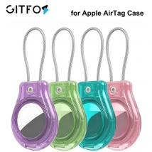 GITFOS Waterproof AirTag Case for Apple Airtags Keychain Holder with Steel wire line Anti-Lost Cover for Luggage Backpack Keys