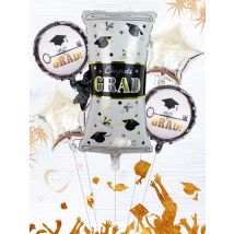 5 stücke Diplom Folie Luftballons Set Grad Abschluss ball 2024 Abschluss feier Dekorationen