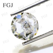 Moissanit-Stein, flacher Boden, Rosenschliff, rund, D, weiße Perlen, DIY VVS1, ausgezeichneter loser Edelstein, Pass-Diamant-Tester, Großhandelspreis
