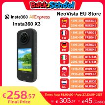 Insta360 X3-Cámara de Acción impermeable 360, con sensores de 1/2 "y 48MP, vídeo 5,7 K 360 activo HDR, foto 360 de 72MP, lente única 4K