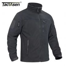 TACVASEN Giacca in pile da uomo Calore morbido Cappotto antivento con cerniera intera Tasche multiple con cerniera Escursionismo Lavoro Giacca a vento all'aperto