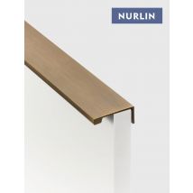 Nurlin Griff aus massivem Messing für Schrank, Schublade, Schrank, Türgriff, bequem, abgerundete Kante, Lippengriff, verlängerte Länge, bronzefarben