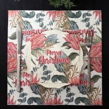 20 Stück 33 cm 2-lagiges Blumendruckmuster Weihnachtsservietten Partydekoration Servietten DIY Decoupage Papier