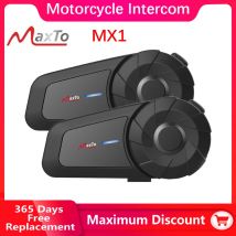 1/2PCS Maxto MX1 Motorradhelm Bluetooth Walkie IPX6 Wasserdichtes Talkie 2 Personen Walkie Talkie Entfernung 500 Meter