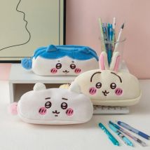 New Chikawas Pencil Case Hachiware Usagi Pencil Case Ins Japanese Cute Plush Stationery Bag Desktop Large Capacity Pencil Case