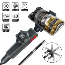 Zwei-Wege-180-Grad-Inspektionskamera, bewegliches Industrie-Endoskop, 8 mm HD-Rohrkamera mit 6 LEDs für PC und Android