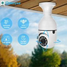 E27 Lampadina WIFI Telecamera di sorveglianza PTZ Visione notturna a colori Protezione di sicurezza interna Monitoraggio automatico Telecamera per baby monitor CCTV