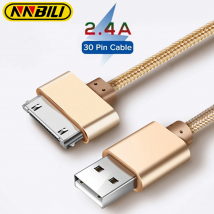 NNBILI Snel Opladen USB-oplaadkabel per Apple iPhone 4 4s 3GS 3G iPad 1 2 3 iPod Nano touch 30Pin Cavo dati originale LangeLijn