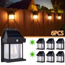 Luci solari Lampada da parete per esterni Lampada a filamento di tungsteno impermeabile Lampada da parete per giardino domestico a induzione Illuminazione per villa Luce notturna