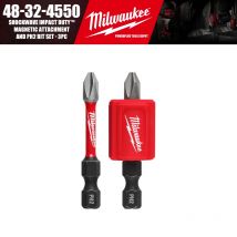Milwaukee 48-32-4550 SHOCKWAVE Impact Duty™ Magnetic Attachment And PH2 Bit Set 3PC Power Tool Driver Accessories