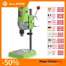 ALLSOME MINIQ BG-5156E supporto per trapano da banco 710W Mini trapano elettrico da banco mandrino per trapano 1.5-13mm HT2600