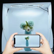 40CM LED Softbox Portable Photography Photo Studio Mini Lightbox Background Kit &6 Color Backdrops USB Light Box for DSLR Phone