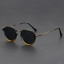 Tortoise Acetate Metal Leg Shades Frame Handmade Oval Square Men Classical Handmade Ladies Eyeglasses with High Quality