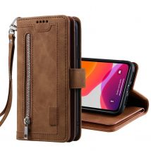Custodia a portafoglio con cerniera per Oneplus 12 11 11R 10T 10R 5G Multi 9 Slot per schede Flip Cover in pelle per One Plus 10 Pro 9 9R 8 8T 7 7T 6 6T