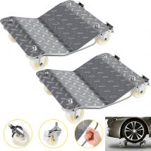 SucceBuy 2 Pezzi Carrello per Pneumatici per Auto Dollies Veicolo Skate Pneumatico Mobile con 4 Ruote 1500Lbs Capacità di Peso Riparazione Auto Mover