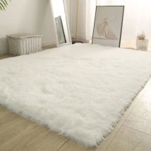 Biały puszysty dywan do korytarza nowoczesny salon sypialnia Home Decor duże maty zagęszczony