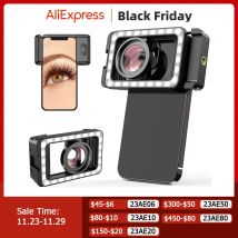 APEXEL New Upgraded HD 15x Super macro lens With LED Fill Light Universal Clamp Micro Lenses for iPhone Samsung all Smartphones