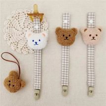 1PCS Orso Sveglio Del Bambino Ciuccio Clip di Catena Ciuccio Titolare Succhietto Ciuccio Pinze Cinghia Tettarelle Da Biberon Titolare Alimentazione Infantile Neonati accessori