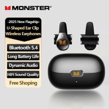 Monster MQT60 Kopfhörer Drahtlose Bluetooth HIFI Sound HD Anruf Kopfhörer Ohr Clip Lange Batterie Lebensdauer Noise Reduction Sport Ohrhörer