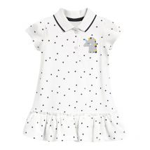 Little Maven Mädchen-Polokleider, Sommer, lässige Kinderkleider, Umlegekragen, Einhorn, gepunktet, schwarzes Kinderkleid, zurück zur Schule