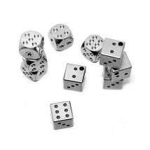 TC4 Titanlegierung Würfel, massiver TC4 sechsseitiger Glücks- und Kühlwürfel, Outdoor EDC Gadgets für Reisen, Camping und Freizeit, A333