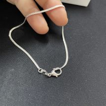 Andara 925 Sterling Silber Armband 2mm Flache Schlangenknochen Kette 20 CM Frauen Männer Hochzeit Zubehör Schmuck Geschenke