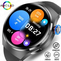 GT4 Pro GPS NEC Sport Smart Watch Uomo Frequenza cardiaca Schermo AMOLED Donna Salute Chiamata Bluetooth Fitness impermeabile Smartwatch 2025Nuovo