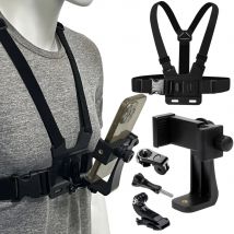 Telefon-Brustgurt-Halterungsgürtel für iPhone 14, Handy-Smartphone für GoPro Hero 12, 11, 10, 9, DJI Action-Kamera, Live-Aufnahme