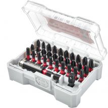 Geinxurn Set di 32 punte per cacciavite a percussione in acciaio S2, set di punte per inserti PH/SL/PZ/Torx Muliti con portapunte e adattatore (custodia)
