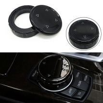 Auto Multimedia Taste iDrive Knopf Abdeckung Trim Dekoration Aufkleber Schwarz ABS Für BMW 1/3/5 Serie F10 F20 F30 NBT Controller Nur