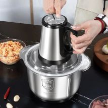 5 l elektrische Fleischwölfe, 304 Edelstahl, Lebensmittelzerkleinerer, multifunktionaler Gemüseschneider, Zerkleinerer, Fleischwolf, Babynahrungsmaschine