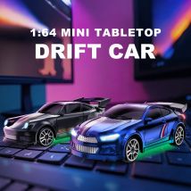 1:64 Mini-Desktop-Fernbedienungsauto RC Professioneller Allradantrieb Drift-Rennwagen Elektrisches Taschenwagen Kinderspielzeug