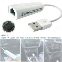 Axt 88772 USB-zu-LAN-Schnittstellenkabel für Volkswagen VW Passat Golf Tiguan Media System MIB2 Flash Upgrade Debug-Kabel