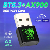 WiFi 6 AX900 Bluetooth 5.3 WiFi Adattatore USB Scheda di rete wireless 2.4G e 5GHz Antenna Wi-Fi USB per PC/laptop Win10/11 Driver gratuito
