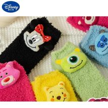 1 paar Disney Koreanischen Stil Winter Nette Korallen Fleece Frauen Socken Dicke Warme Cartoon Lange Socken Schlaf Socken für Haus und postpartale