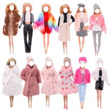 3 Sätze/Los handgemachte Modekleidung für 11,5 Zoll/30 cm Puppen Wintermantel Pullover Jacke Kleid Kleidung Puppenzubehör Spielzeug