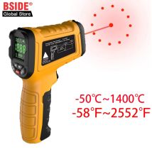 Pistolet termometru na podczerwień BSIDE -50~1400 ° C Ręczny cyfrowy laserowy bezdotykowy tester temperatury do grillowania