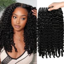 Long Thick 15A Burmese Curly Bundles 100% Human Hair Bundles Pix Curly Bundles Raw Unprocessed Human Hair Extensions 1/3/4 Pcs