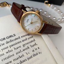 Vintage Temperament  Small round dial quartz belt Watch For women's girl  watch strap watch Women's accessories