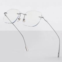 Pure Titanium Customized Lenses Shapes Rimless Glasses Frame Man Optical Prescription Men Business Style Eyeglasses