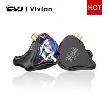 CVJ Vivian Auricolari In Ear Driver dinamico da 10 mm adatto per musica e giochi Cavo staccabile da 0,78 mm Qualità audio HiFi