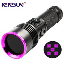 High Power Black Mirror Purple Light Detection Torch Powerful 365NM UV Flashlight Type-C USB Rechargeable LED Ultraviolet Lamp